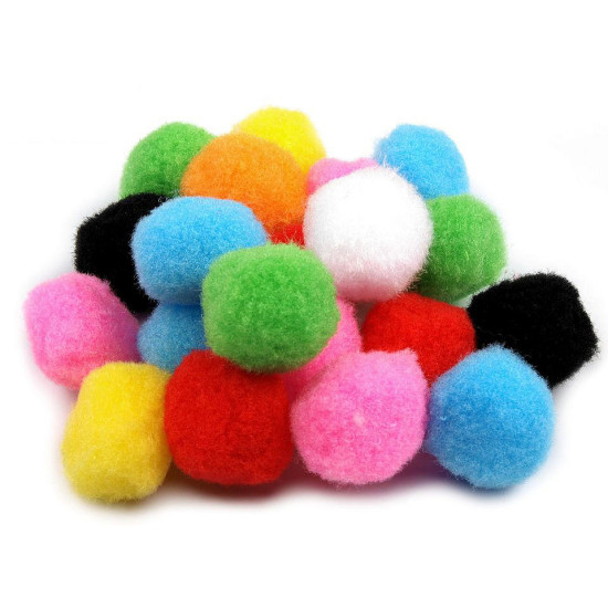 Pompon ø25 mm - Różowy (100 Sztuki) Pompon ø25 mm - Różowy (100 Sztuki)