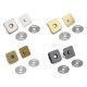 Zapięcie magnetyczne 18x18mm kwadrat - Złoty (5 Zestawy) Zapięcie magnetyczne 18x18mm kwadrat - Złoty (5 Zestawy)