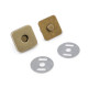 Zapięcie magnetyczne 18x18mm kwadrat - Złoty (5 Zestawy) Zapięcie magnetyczne 18x18mm kwadrat - Złoty (5 Zestawy)