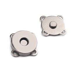 Zapięcie magnetyczne do przyszycia ø18 mm - Czarny nikiel (100 Zestawy)