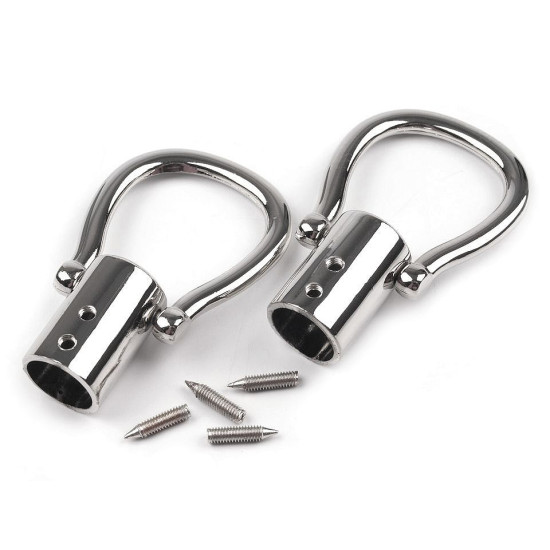 Conectores de asa de bolso de metal ø12 mm - Níquel (2 Juegos) Conectores de asa de bolso de metal ø12 mm - Níquel (2 Juegos)