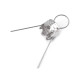 Christmas ball bauble ornament cap with spring wire hangers - Silver (100 Pieces) Christmas ball bauble ornament cap with spring wire hangers - Silver (100 Pieces)