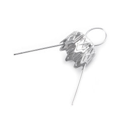 Christmas ball bauble ornament cap with spring wire hangers - Silver (10 Pieces)
