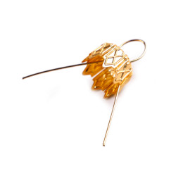 Christmas ball bauble ornament cap with spring wire hangers - Gold (10 Pieces)