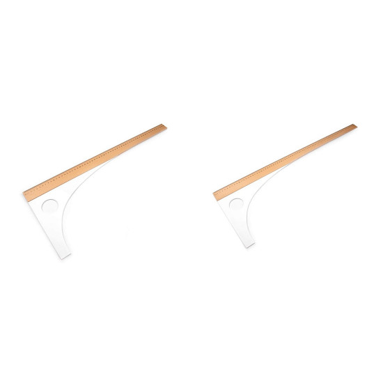 Liniał krawiecki z krzywikiem długość 60 cm, 80 cm - Naturalny średni (1 Sztuka) Liniał krawiecki z krzywikiem długość 60 cm, 80 cm - Naturalny średni (1 Sztuka)