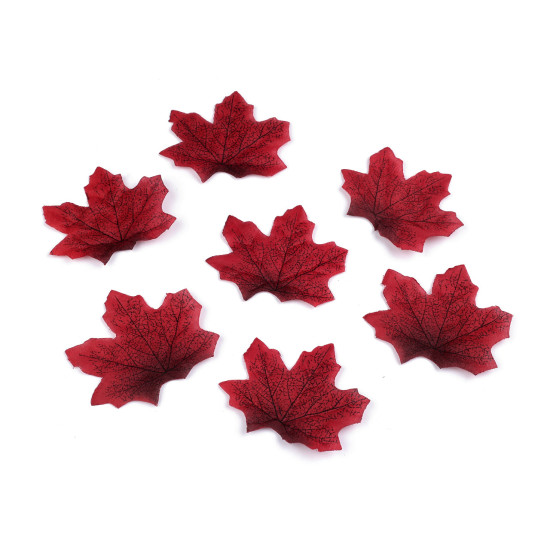 Decorative artificial maple leaves 8x8 cm - Dark red (100 Pieces) Decorative artificial maple leaves 8x8 cm - Dark red (100 Pieces)