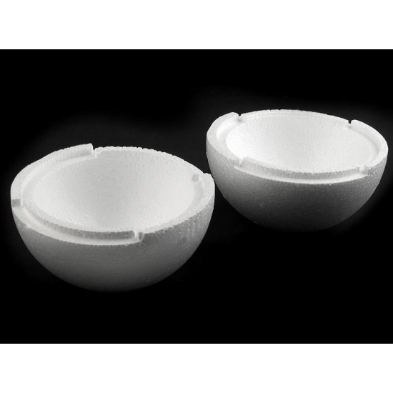 Diy polystyrene ball ø19.5 cm two-piece, hollow - White (20 Pieces) Diy polystyrene ball ø19.5 cm two-piece, hollow - White (20 Pieces)