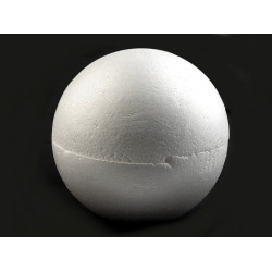 Diy polystyrene ball ø19.5 cm two-piece, hollow - White (1 Piece)