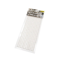 Self-adhesive imitation pearls ø4 mm - White milk (1 Card)