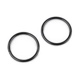 Anello / o-ring, dimensioni: ø 30 mm - Vernice nera (10 Pezzi)