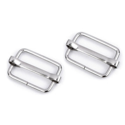 Adjustable slide buckle width 20 mm for webbing - Nickel (10 Pieces)
