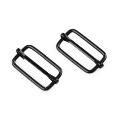 Adjustable slide buckle width 25 mm for webbing - Black varnish (10 Pieces)