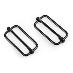 Adjustable slide buckle width 33 mm for webbing - Black varnish (10 Pieces)