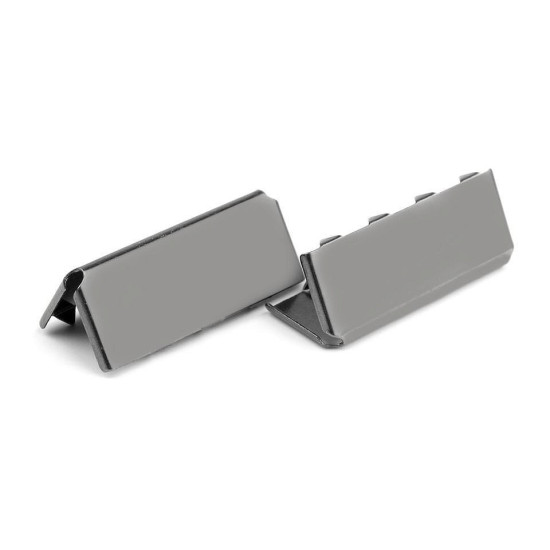Metal crimp end / end tip for flat cord, width 25 mm - Nickel (300 Pieces) Metal crimp end / end tip for flat cord, width 25 mm - Nickel (300 Pieces)