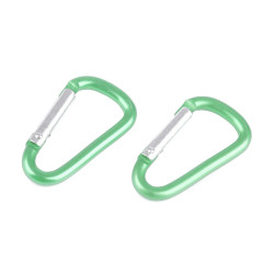 Karabińczyk metalowy 23x39 mm - Miętowy (10 Sztuki)