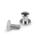 Screw in button head nail rivets / chicago rivet screw ø6 mm - Nickel (50 Pairs) Screw in button head nail rivets / chicago rivet screw ø6 mm - Nickel (50 Pairs)