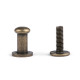 Screw in button head nail rivets / chicago rivet screw ø6 mm - Nickel (50 Pairs) Screw in button head nail rivets / chicago rivet screw ø6 mm - Nickel (50 Pairs)