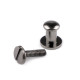 Screw in button head nail rivets / chicago rivet screw ø6 mm - Nickel (50 Pairs) Screw in button head nail rivets / chicago rivet screw ø6 mm - Nickel (50 Pairs)