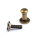 Screw in button head nail rivets / chicago rivet screw ø6 mm - Nickel (50 Pairs) Screw in button head nail rivets / chicago rivet screw ø6 mm - Nickel (50 Pairs)