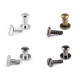 Screw in button head nail rivets / chicago rivet screw ø6 mm - Nickel (50 Pairs) Screw in button head nail rivets / chicago rivet screw ø6 mm - Nickel (50 Pairs)