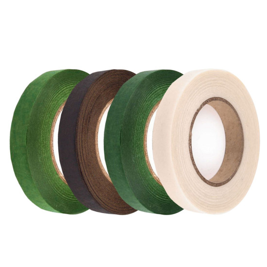 Bandă floristică, lățime 12 mm - Verde deschis (1 Bucată) Bandă floristică, lățime 12 mm - Verde deschis (1 Bucată)