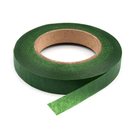 Bandă floristică, lățime 12 mm - Verde deschis (1 Bucată) Bandă floristică, lățime 12 mm - Verde deschis (1 Bucată)