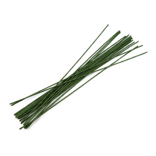 Drut florystyczny ø2,5 mm, długość 40 cm - Zielona paproć (800 Sztuki) Drut florystyczny ø2,5 mm, długość 40 cm - Zielona paproć (800 Sztuki)