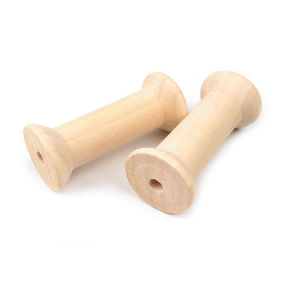 Bobine in legno, dimensioni: 36 x 80 mm - Luce naturale (2 Pezzi) Bobine in legno, dimensioni: 36 x 80 mm - Luce naturale (2 Pezzi)