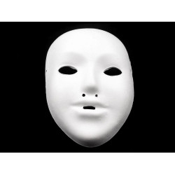 Party face mask for kids - unfinished / diy - White (1 Piece)