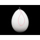 Plastic egg 46x64 mm with hanging loop - White milk (2 Pieces) Plastic egg 46x64 mm with hanging loop - White milk (2 Pieces)