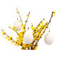 Plastic egg 46x64 mm with hanging loop - White milk (2 Pieces) Plastic egg 46x64 mm with hanging loop - White milk (2 Pieces)