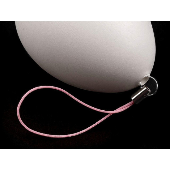 Plastic egg 46x64 mm with hanging loop - White milk (2 Pieces) Plastic egg 46x64 mm with hanging loop - White milk (2 Pieces)