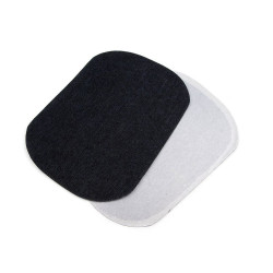 Denim iron-on patches 13x18 cm - Anthracite (1 Bag)