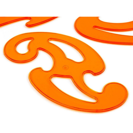 French curve rulers,set of 3 pcs - Orange (5 Sets) French curve rulers,set of 3 pcs - Orange (5 Sets)