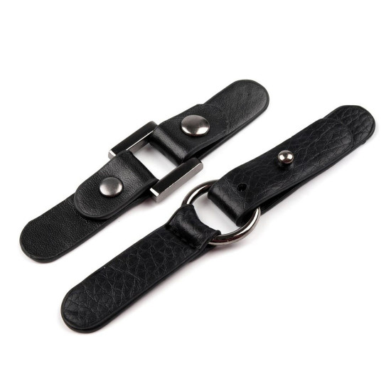Bag snaps with eko leather tabs - Black (30 Pairs) Bag snaps with eko leather tabs - Black (30 Pairs)