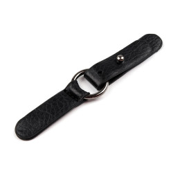 Bag snaps with eko leather tabs - Black (1 Pair)