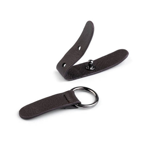 Bag snaps with eko leather tabs - Black (30 Pairs) Bag snaps with eko leather tabs - Black (30 Pairs)