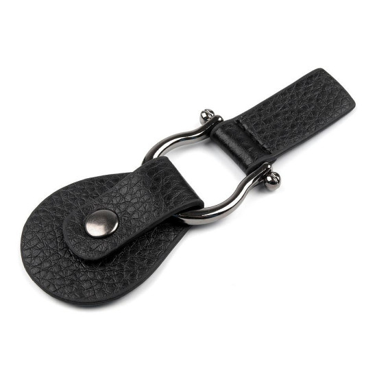 Bag buckle  4.2x11.5 cm - Black (10 Pairs)