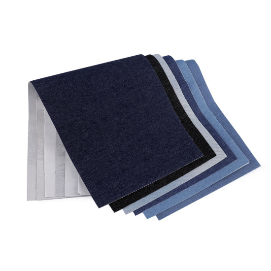 Denim iron-on patches 17x43 cm - Anthracite (10 Pieces) Denim iron-on patches 17x43 cm - Anthracite (10 Pieces)