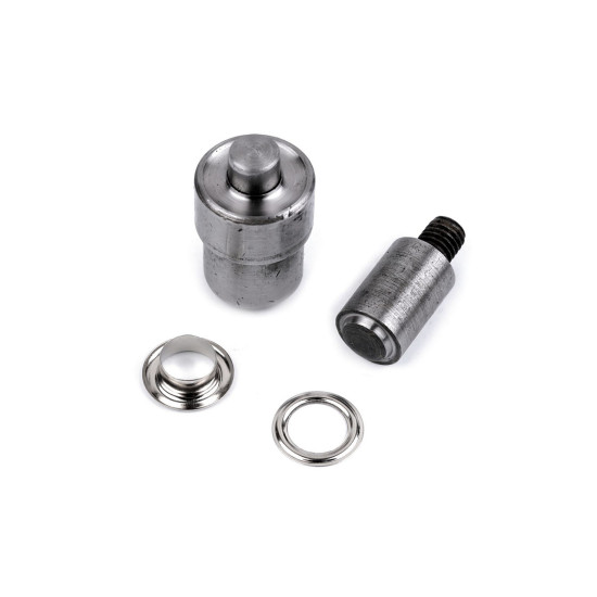 Aufsatz zum nieten von ösen, innen-ø 10 mm - Nickel (1 Set)