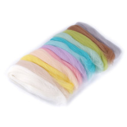 Wełna czesankowa do filcowania 50g - Mix (1 Torba)