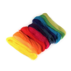 Wełna czesankowa do filcowania 50g - Mix (1 Torba)