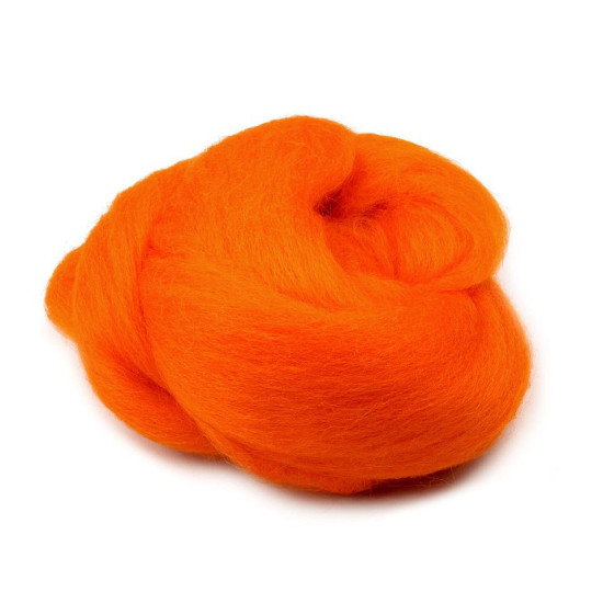 Wool fleece roving 20 g combed - Rusty medium (1 Bag) Wool fleece roving 20 g combed - Rusty medium (1 Bag)