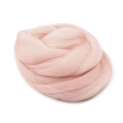 Wool fleece roving 20 g combed - Nude (1 Bag)