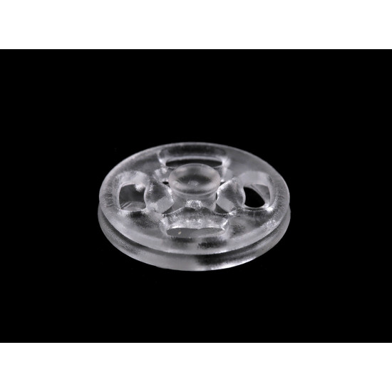 Felvarrható műanyag patent / összenyomható gomb ø13 mm, ø15 mm - Transparent (100 Párok) Felvarrható műanyag patent / összenyomható gomb ø13 mm, ø15 mm - Transparent (100 Párok)