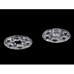 Zatrzaski plastikowe ø13 mm, ø15 mm transparentne - Transparent (10 Pary)