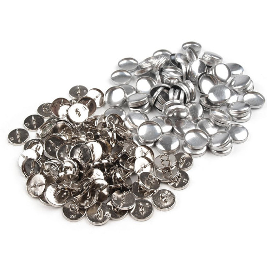 Foremki guzików do obciągania materiałem rozmiar 28" metalowe - Nikiel (1000 Zestawy) Foremki guzików do obciągania materiałem rozmiar 28" metalowe - Nikiel (1000 Zestawy)