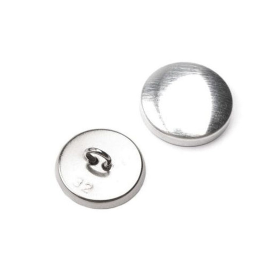 Foremki guzików do obciągania materiałem rozmiar 32" metalowe - Nikiel (100 Zestawy) Foremki guzików do obciągania materiałem rozmiar 32" metalowe - Nikiel (100 Zestawy)
