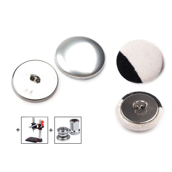 Self-cover all metal button 44' - Nickel (100 Sets) Self-cover all metal button 44' - Nickel (100 Sets)