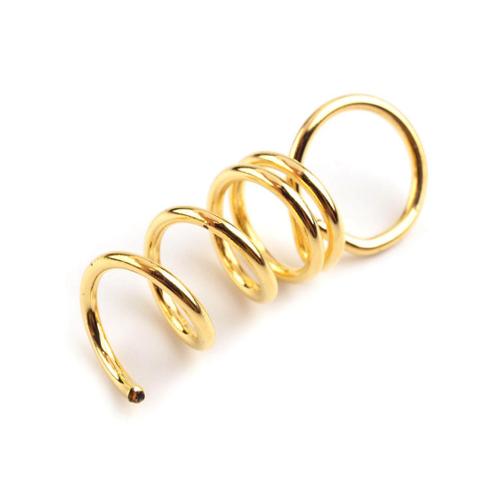 Anello avvitabile in metallo per forme, per attività di fai-da-te, in polistirene, dimensioni: 1 x 3 cm - Oro (10 Pezzi) Anello avvitabile in metallo per forme, per attività di fai-da-te, in polistirene, dimensioni: 1 x 3 cm - Oro (10 Pezzi)